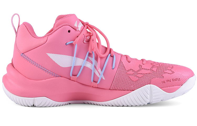 Li Ning SONIC 8 TD Team Edition Mid top Performance Basketball Shoes Men’s Pink White
