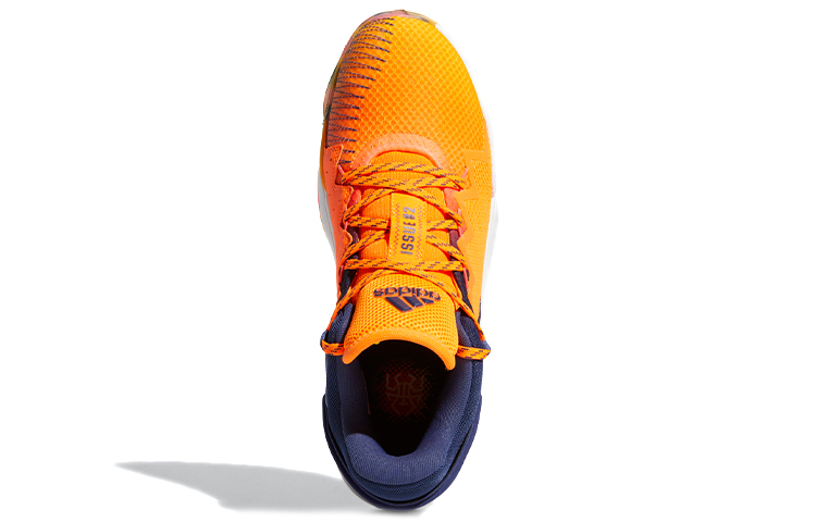 Мужские кроссовки adidas D.O.N. Issue #2 (оранжево-темно-синие с белым) — Оранжевый / тёмно-синий / белый — фото 5