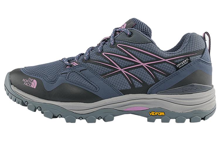 THE NORTH FACE Hedgehog Leather Cushioning Slip Resistant Abrasion Resistant Low top Outdoor Shoes Women's Gray Purple