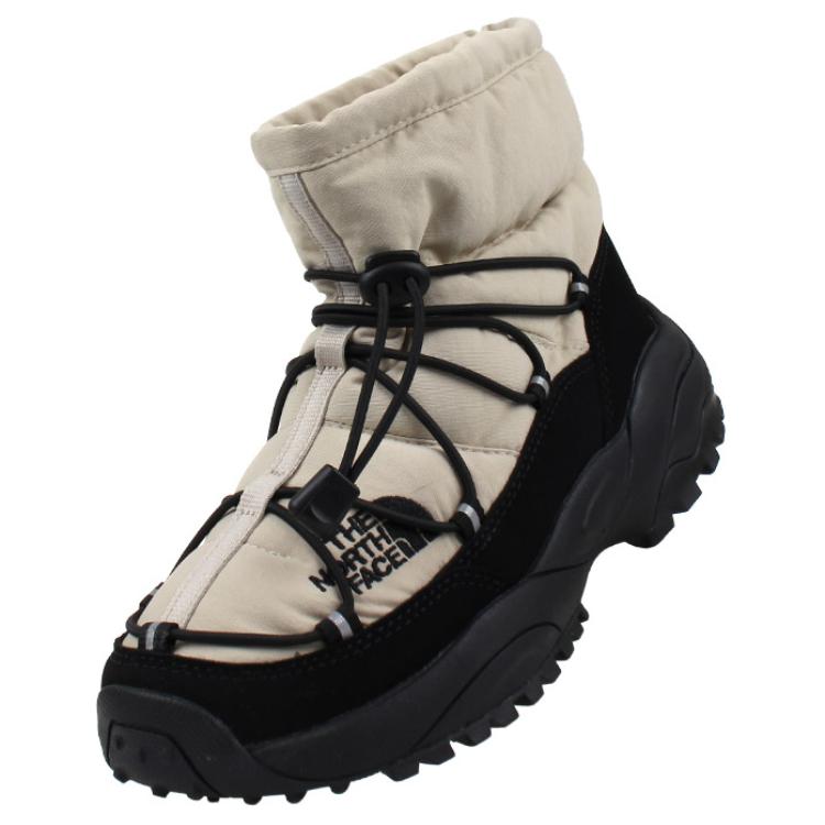 THE NORTH FACE BOREALIS Thermal Abrasion Resistant Slip Resistant Trendy Short Snow Boots Unisex White Black