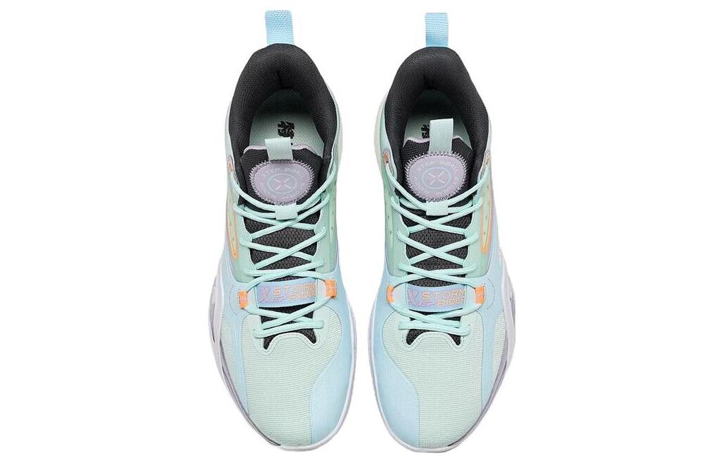 XTEP Textile, Synthetic Leather Cushioning Slip Resistant Abrasion Resistant Mid top Basketball Shoes Men’s