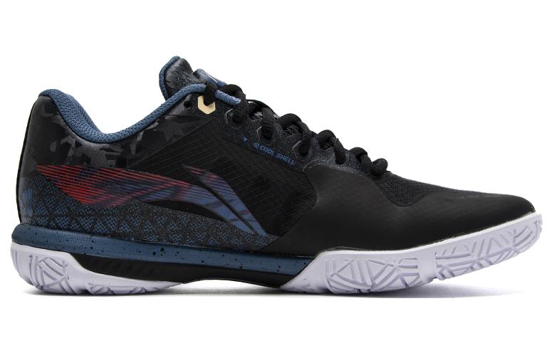 Li Ning Shadow Speed Pro Rubber Slip Resistant Low top Badminton Shoes Unisex Black