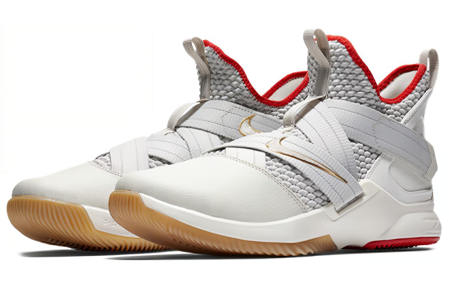 Мужские кроссовки Nike Lebron 12 (серые) — фото 3