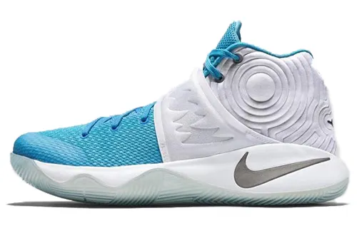 Nike Kyrie 2 Slip Resistant Slip Resistant Mid top Basketball Shoes Men's White Blue