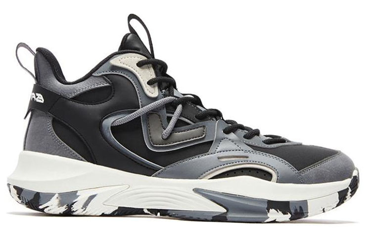 QIAODAN Slip Resistant Abrasion Resistant High top Basketball Shoes Men’s Black