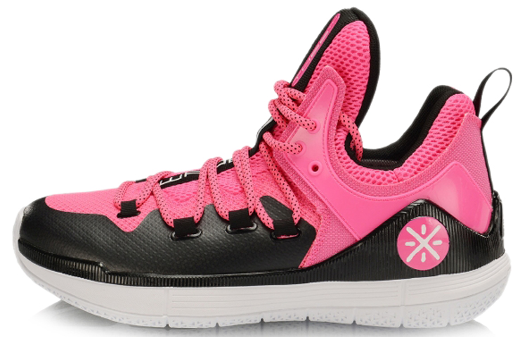 LiNing Li Ning Sixth Man 2019 Wade's Way Shock Absorbing Anti-Slip Wear-Resistant Low-top Basketball Shoes Men's Black Pink