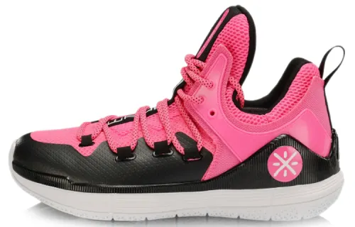 LiNing Li Ning Sixth Man 2019 Wade's Way Shock Absorbing Anti-Slip Wear-Resistant Low-top Basketball Shoes Men's Black Pink