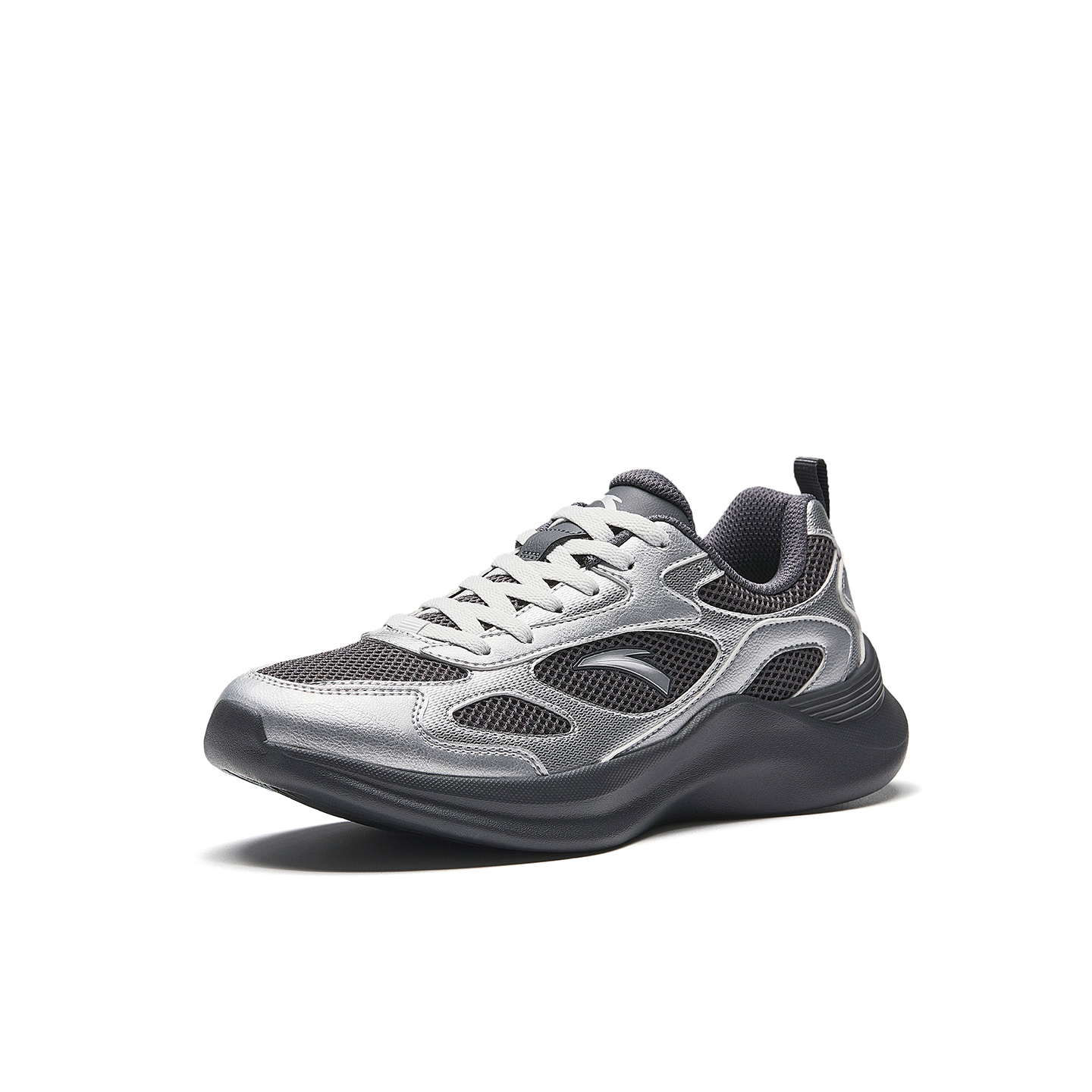 Anta Cushioning Abrasion Resistant Lightweight Low top Casual Shoes Women’s Black Silver