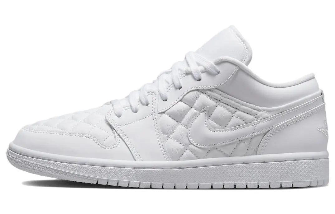 Air Jordan 1 Low Triple White Quilted Women's