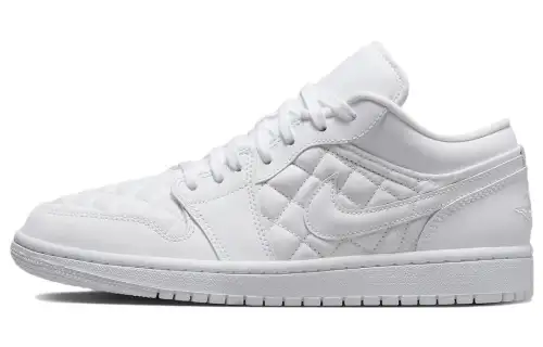 Air Jordan 1 Low Triple White Quilted Women's