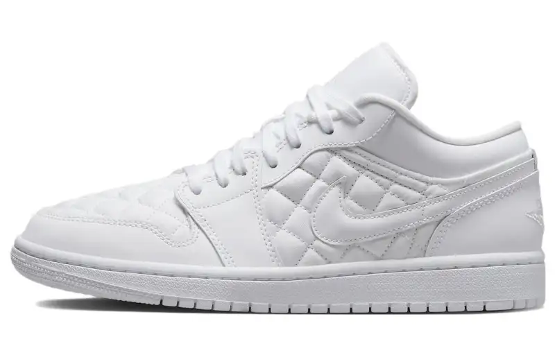 Air Jordan 1 Low Triple White Quilted Women's