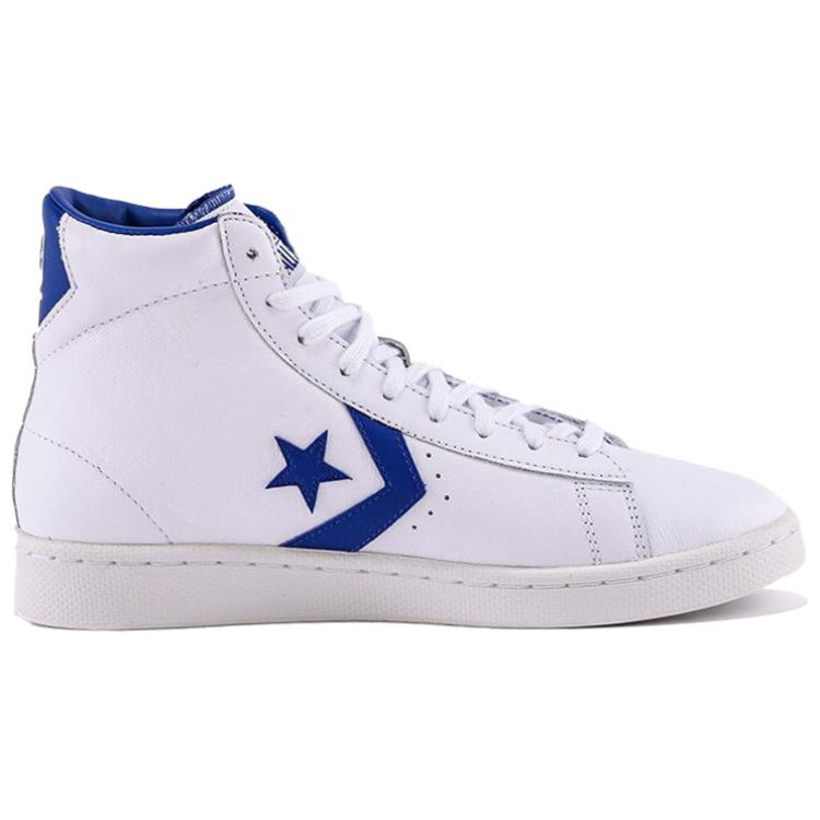 Высокие кеды Converse Cons Pro Leather (белый / бирюзовый) — фото 2