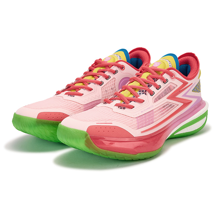 361° Speed BB Low top Basketball Shoes Men’s Fluorescent Heat Coral Powder