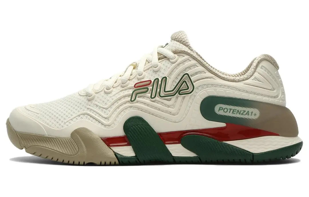 FILA POTENZA 1+ Comfortable Abrasion Resistant Breathable Low top Tennis Shoes Men's Beige