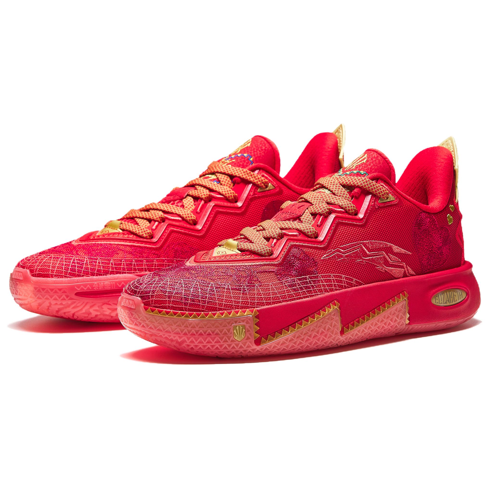 Anta KAI 2 Cushioning Abrasion Resistant Rebound Low top Basketball Shoes Men’s Red Gold