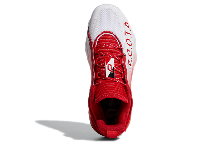 Мужские кроссовки adidas D lillard 7 Extply GCA (красно-белые) — фото 5