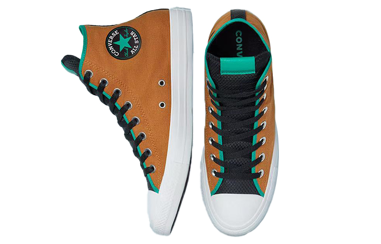 Высокие кеды Converse Chuck Taylor All Star (зеленые хаки) — Хаки / зелёный — фото 4