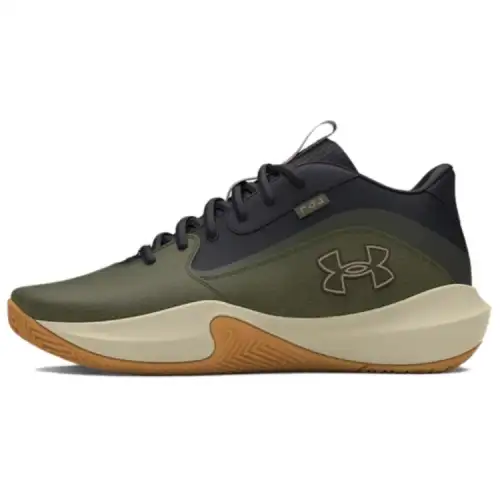 Under Armour Lockdown 7 Cushioning Slip Resistant Breathable Mid top Basketball Shoes Unisex Green Black