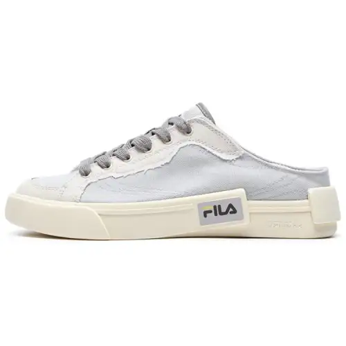 FILA FUSION POP Mule Low top Canvas Shoes Women's Gray White