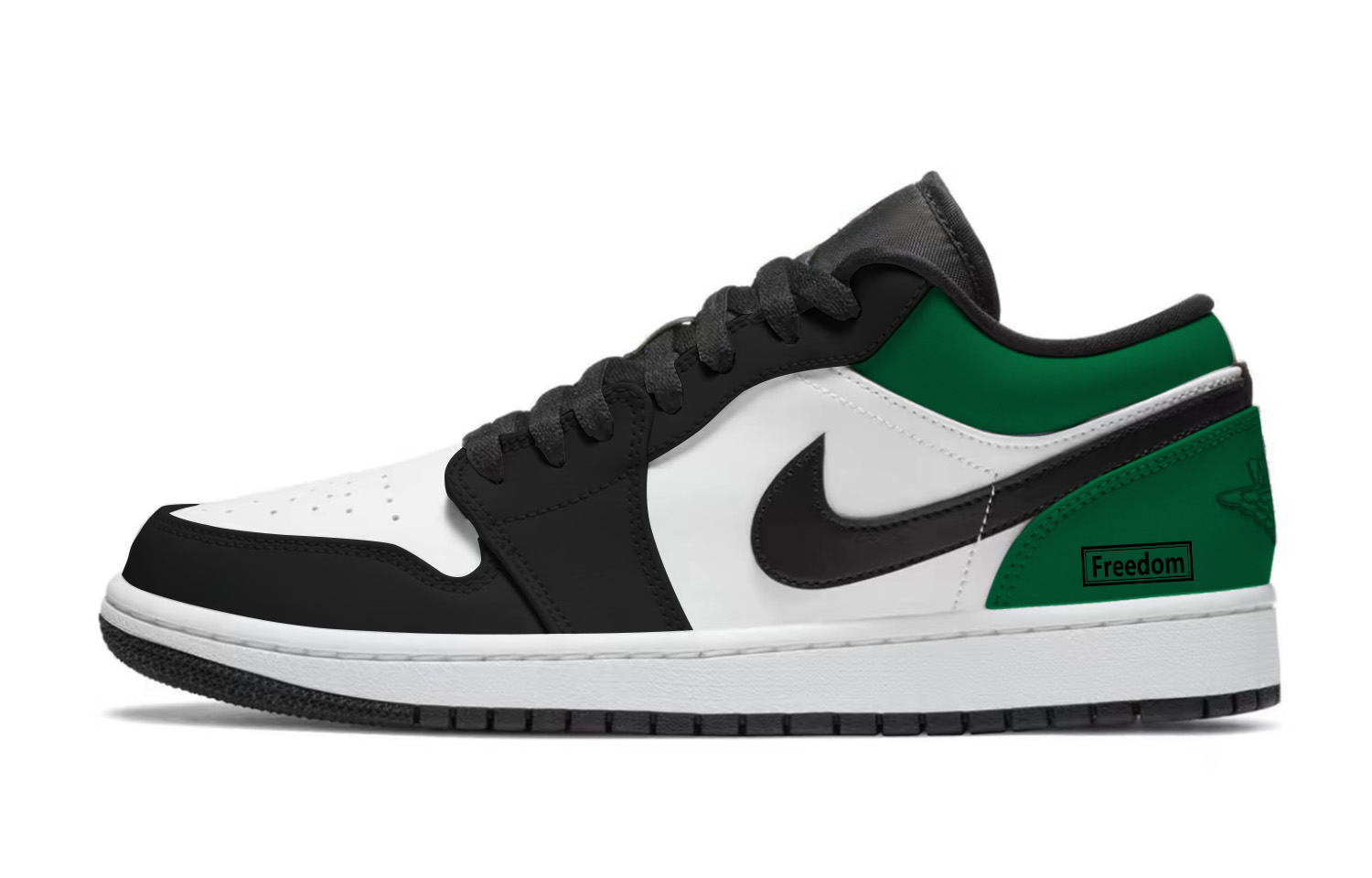 Jordan Air Jordan 1 Green Toes Vintage Basketball Shoes Unisex Black Green