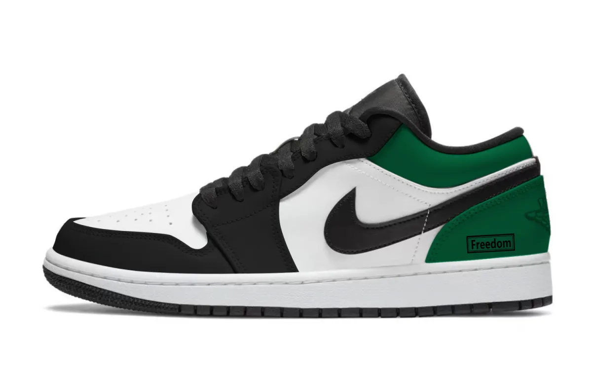 Jordan Air Jordan 1 Green Toes Vintage Basketball Shoes Unisex Black Green