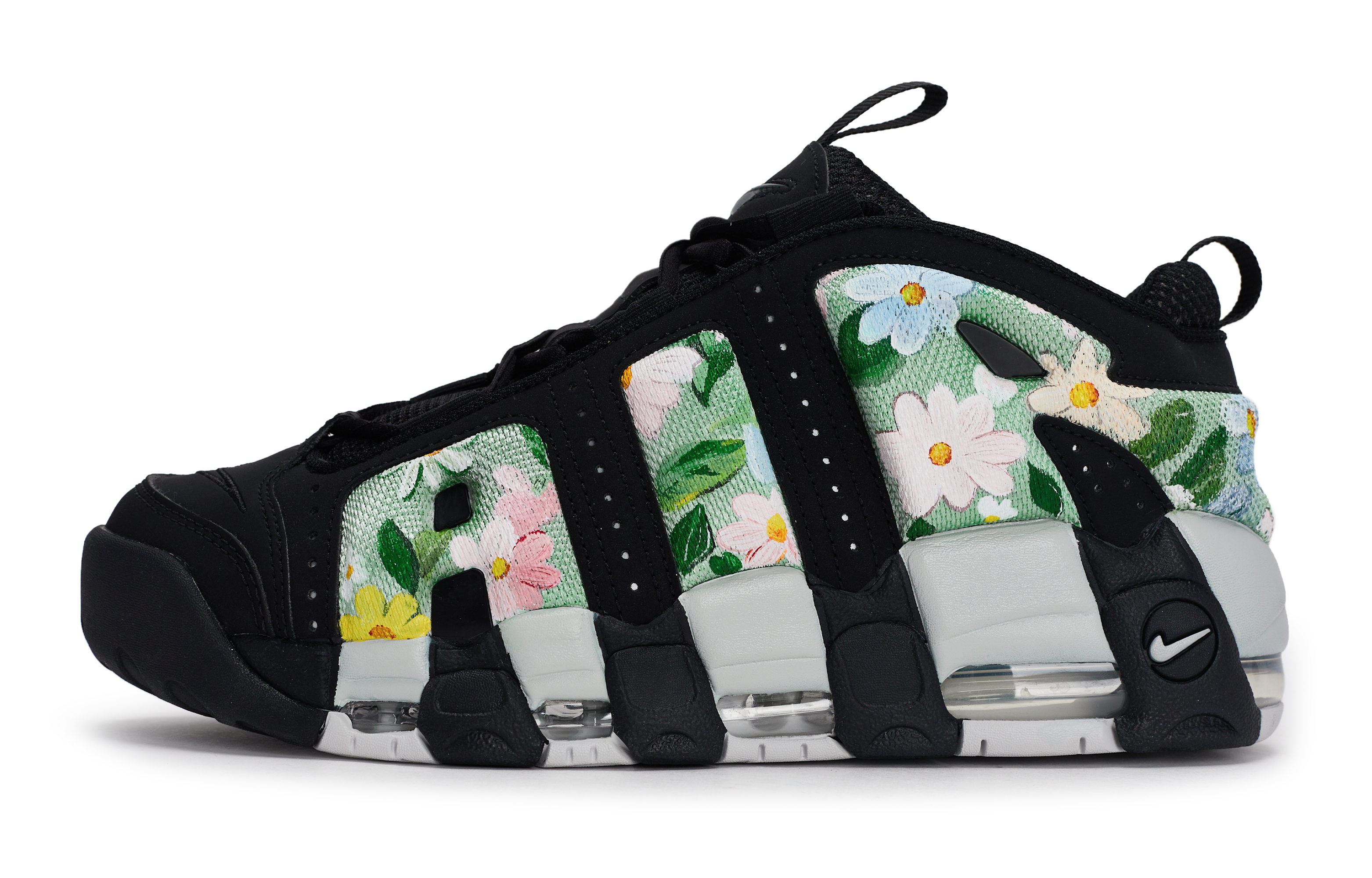 Nike Air More Uptempo 811 Manufacturing, Floral, Special Shoe Box Slip Resistant Abrasion Resistant Low top