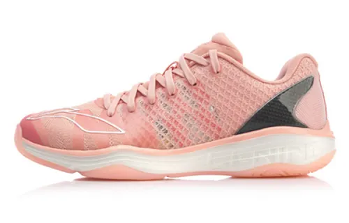Li Ning 2.0 Cushioning Slip Resistant Lightweight Low top Badminton Shoes Women's Pink