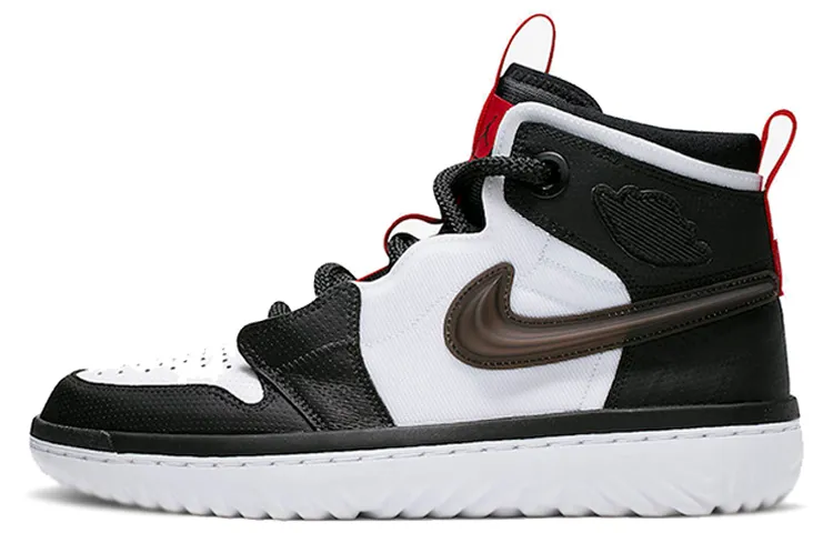 Jordan 1 High React Black White Gym Red