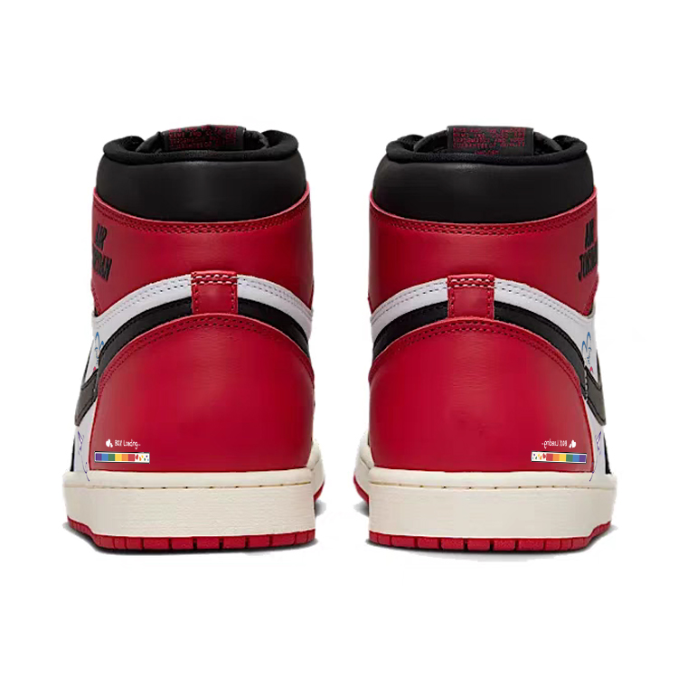 Jordan Air Jordan 1 Slip Resistant Abrasion Resistant High top Vintage Basketball Shoes Men’s Red
