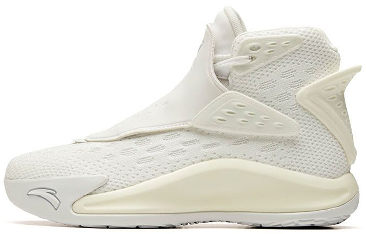 Anta KT5 Pearl White Cushioning Slip Resistant Abrasion Resistant High top Performance Basketball Shoes Women’s White