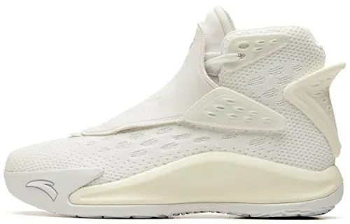 Anta KT5 Pearl White Cushioning Slip Resistant Abrasion Resistant High top Performance Basketball Shoes Women's White
