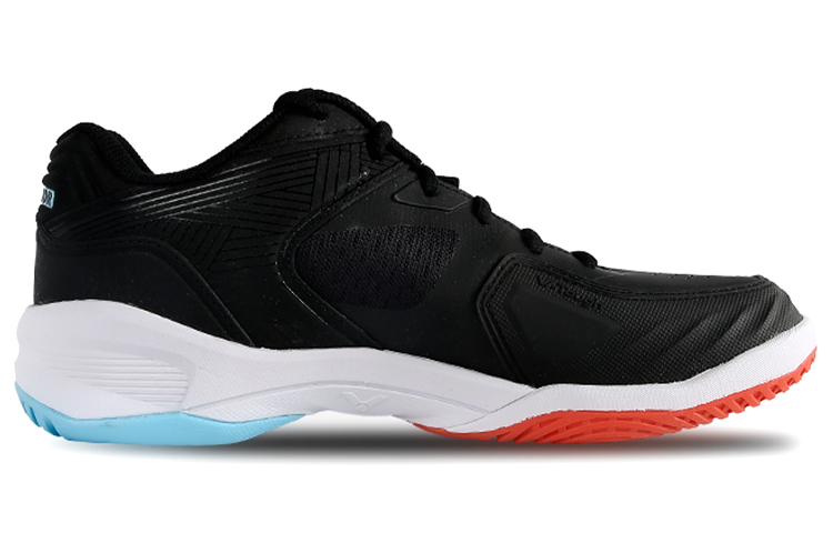 VICTOR Comfortable Cushioning Slip Resistant Abrasion Resistant Low top Badminton Shoes Unisex Black