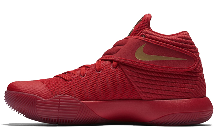 Nike Kyrie 2 LMTD \"Gold Medal\" Irving 2 Olympic gold medal Velcro practical anti-slip lightweight mid-top basketball shoes men's red