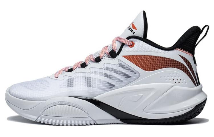 Li Ning Storm 2023 Comfortable Slip Resistant Abrasion Resistant Low top Basketball Shoes Men's White