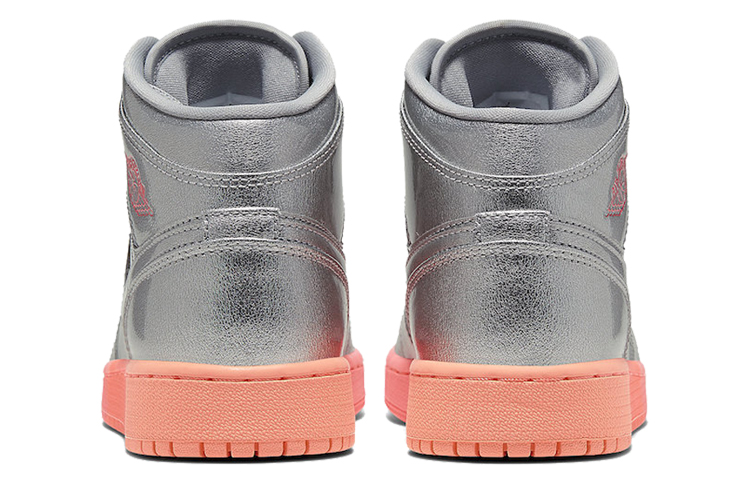 Jordan 1 Mid GS Metallic Silver Pink Crimson