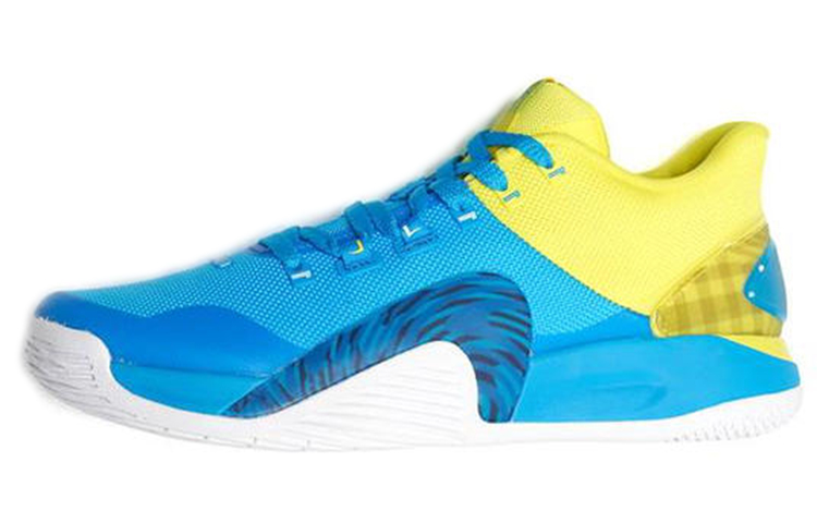 XTEP Lin Generation Basketball Shoes Men’s Low Top Blue Yellow