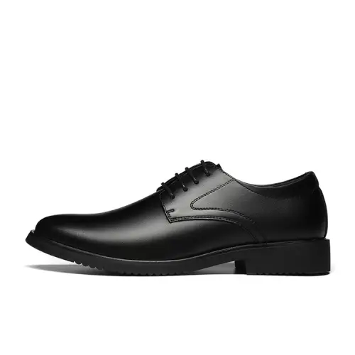 Warrior Lightweight and Comfortable Formal Leather Shoes Men's Black