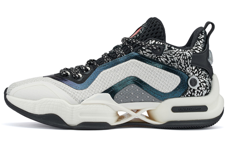 361° AG2 X Basketball Shoes Men’s Mid Top Feather White/Obsidian Black