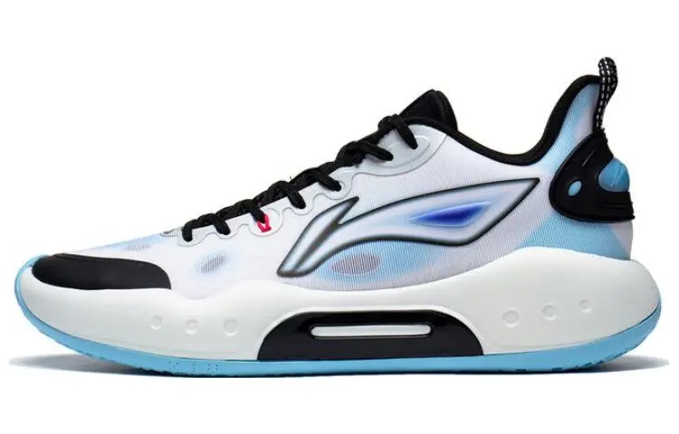 Li Ning YuShuai Team Lightweight Cushioning Slip Resistant Low top Basketball Shoes Men's White Black