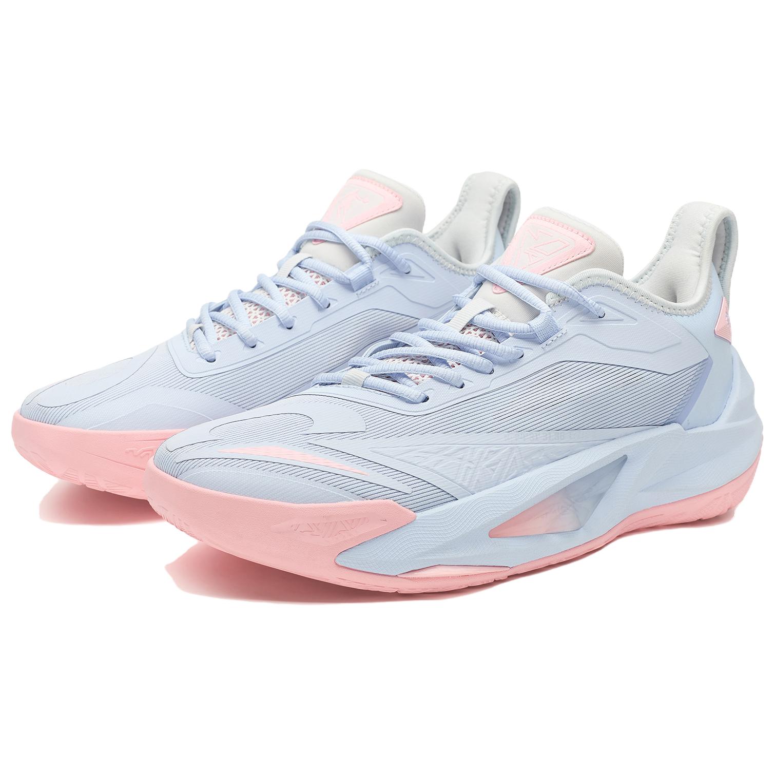 QIAODAN Cushioning, Wear Resistant Low top Basketball Shoes Men’s Yi Purple Soft Pink