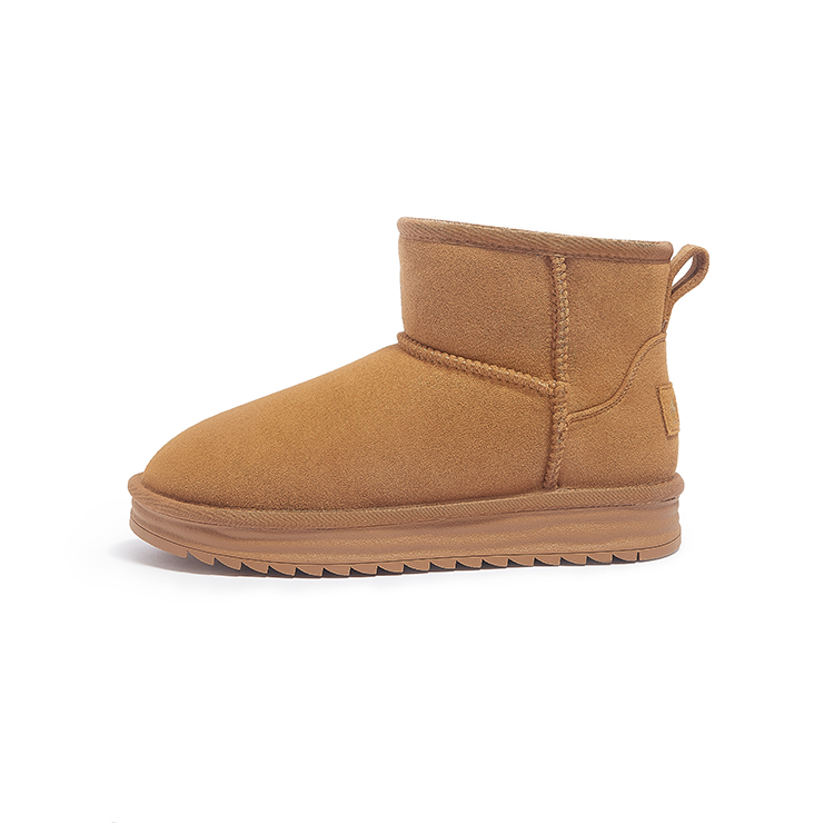 CAMEL Thickened And Fleece Lined, Thermal, Abrasion Resistant Slip Resistant, Solid Color Versatile, Basic Snow Boots