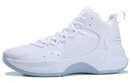 PEAK P MOTIVE Cushioning Slip Resistant Abrasion Resistant High top Basketball Shoes Women's White