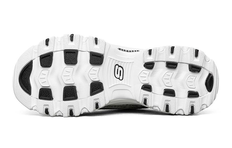 Женские кроссовки Skechers D'Lites 1.0 (белый с черным) — Белый / чёрный — фото 5