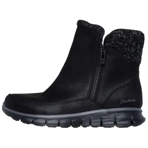 Skechers Synergy Thermal Abrasion Resistant Short Snow Boots Women's Black