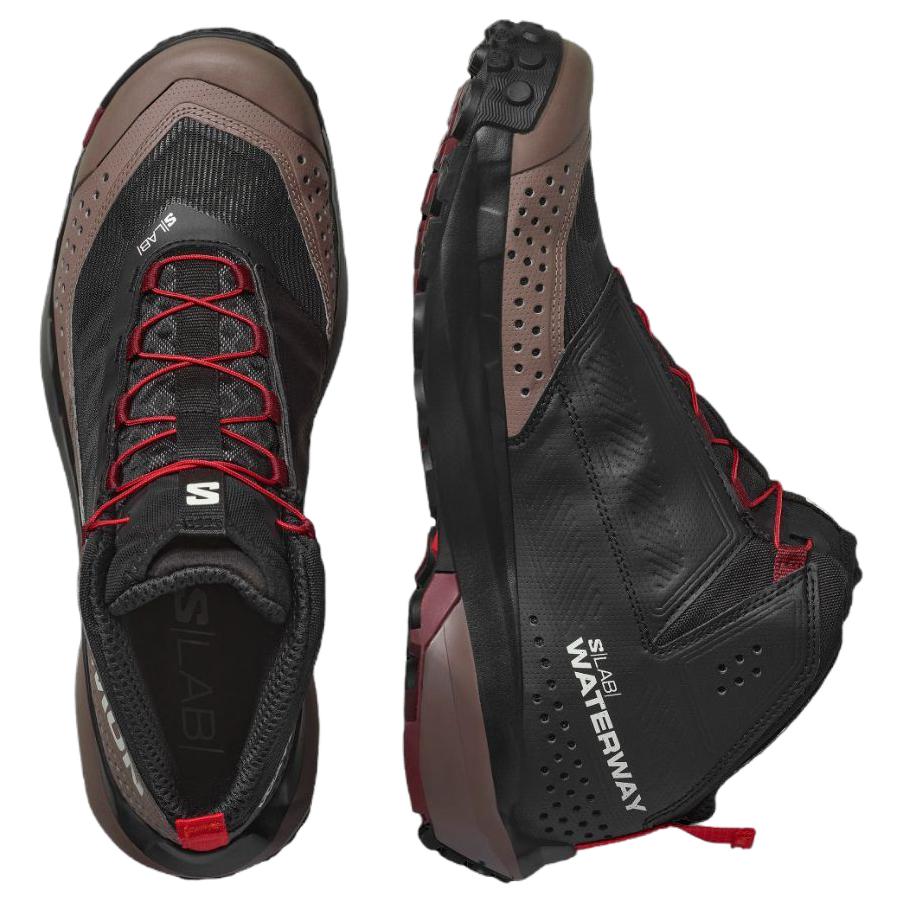 SALOMON S/LAB Waterway Mid top Hiking Shoes Unisex Black