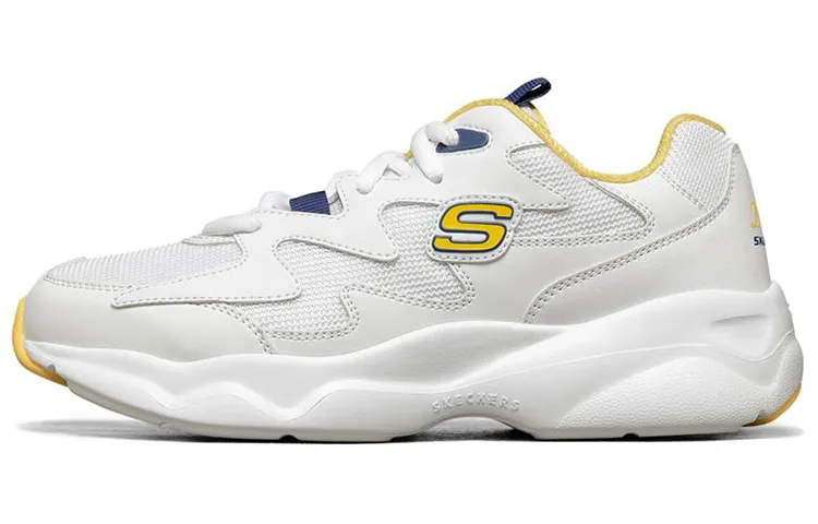 Skechers D'LITES Mesh, Artificial Leather Low top Chunky Sneakers Unisex White
