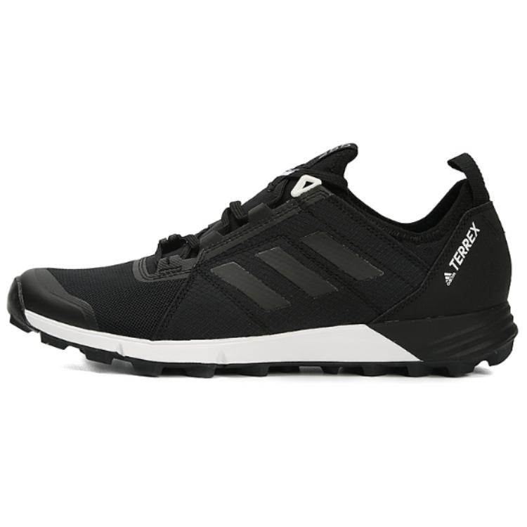 Adidas TERREX AGRAVIC SPEED Trendy Slip Resistant Abrasion Resistant Low top Hiking Shoes Men's Black White