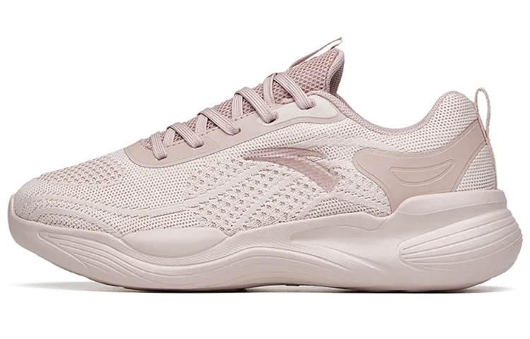 Anta Fabric Cushioning Lightweight Abrasion Resistant Slip Resistant Low top Training Shoes Women's Gray Pink