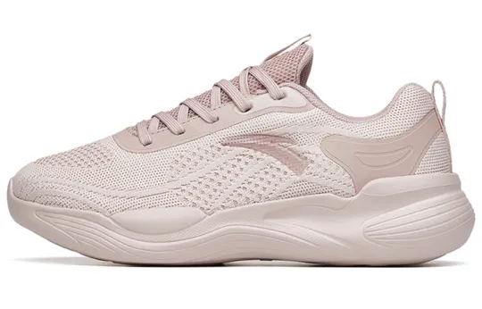 Anta Fabric Cushioning Lightweight Abrasion Resistant Slip Resistant Low top Training Shoes Women's Gray Pink