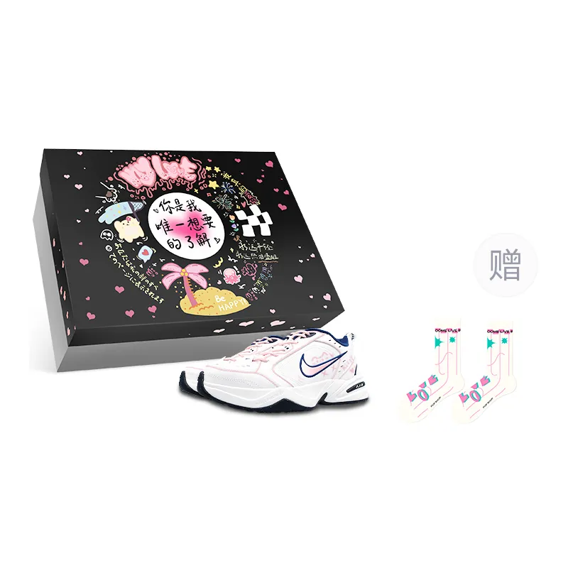 Nike Air Monarch 4 Low top Chunky Sneakers Unisex White Pink